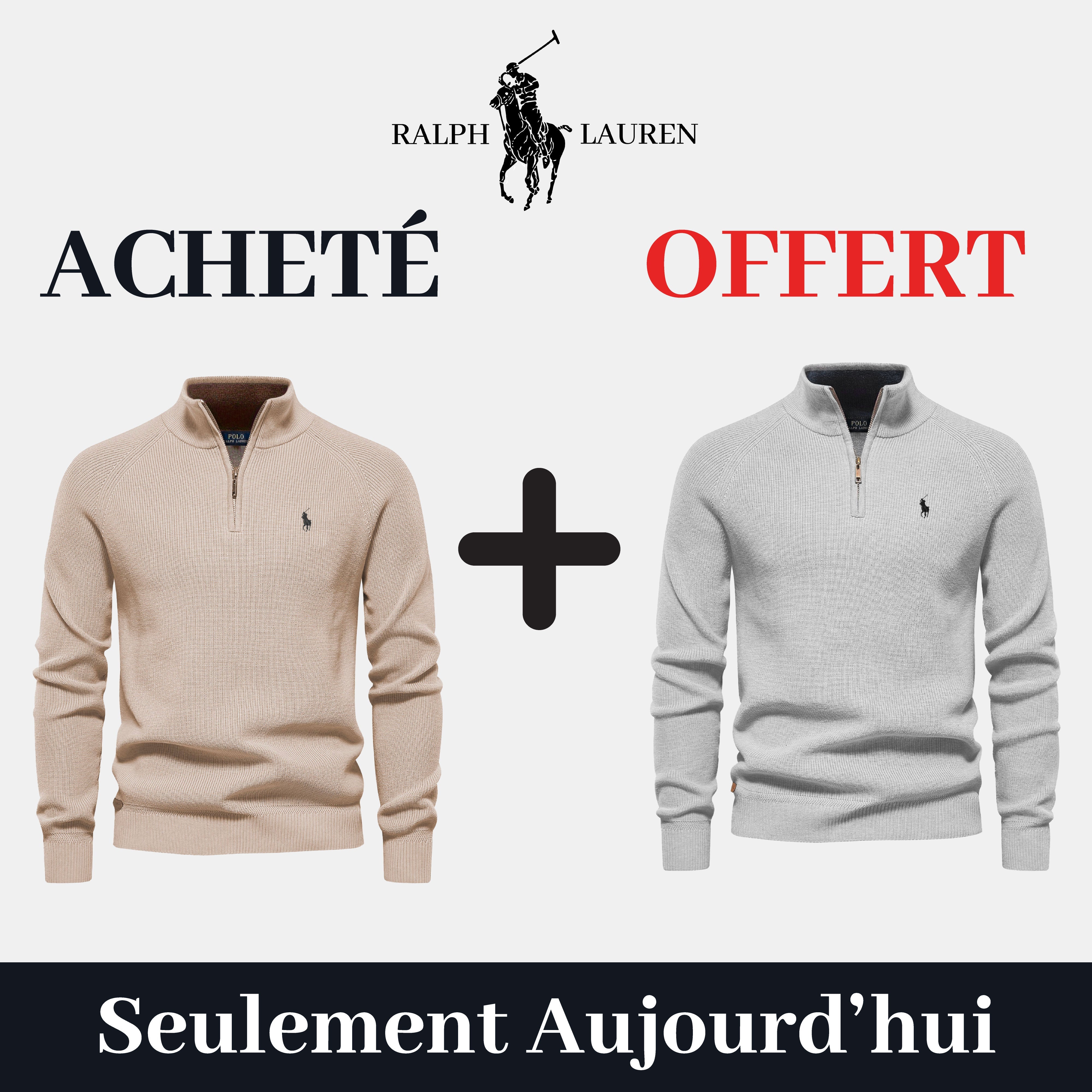 Maglione con Collo con Zip R&L 1+1 (SALDI DI FINE SERIE)