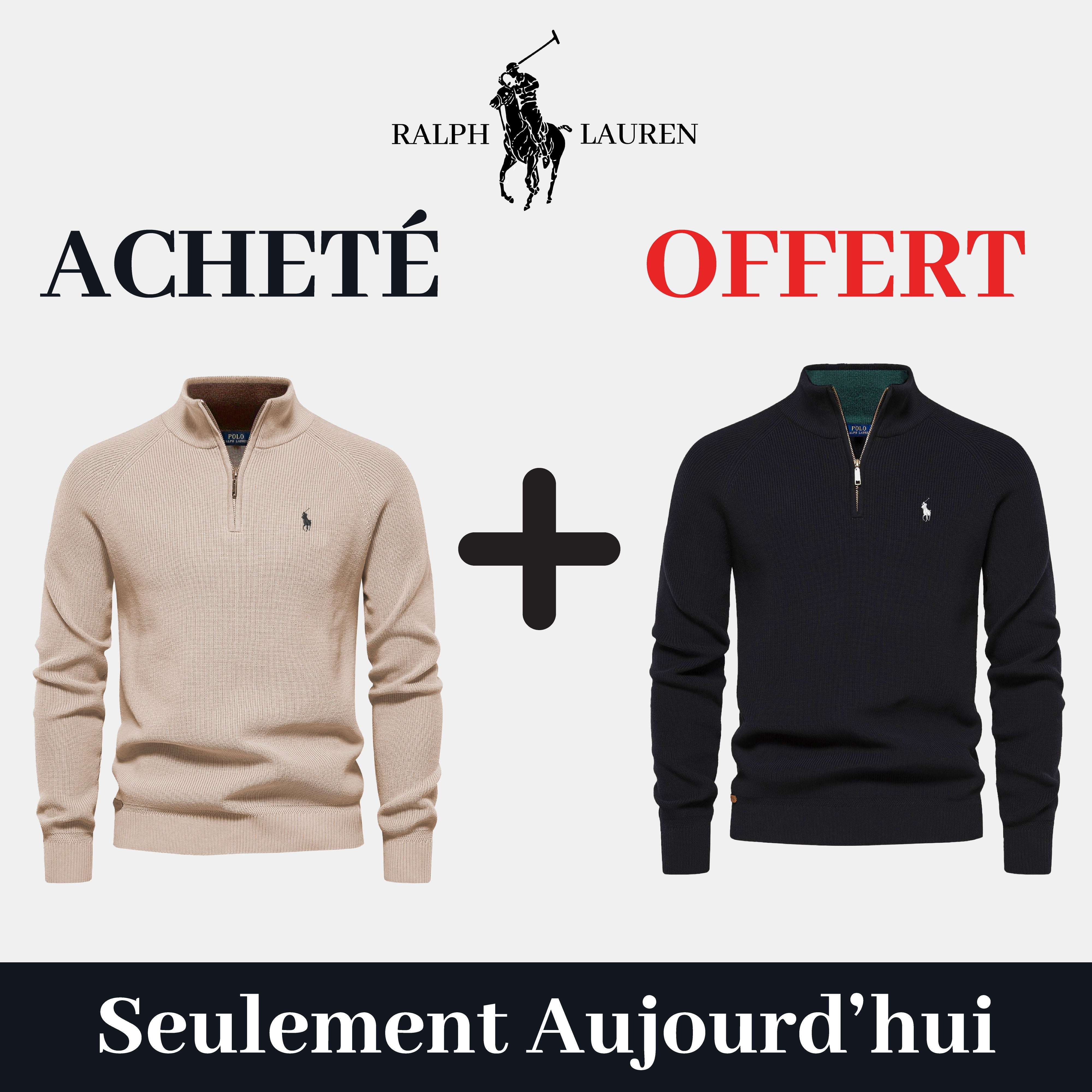 Maglione con Collo con Zip R&L 1+1 (SALDI DI FINE SERIE)