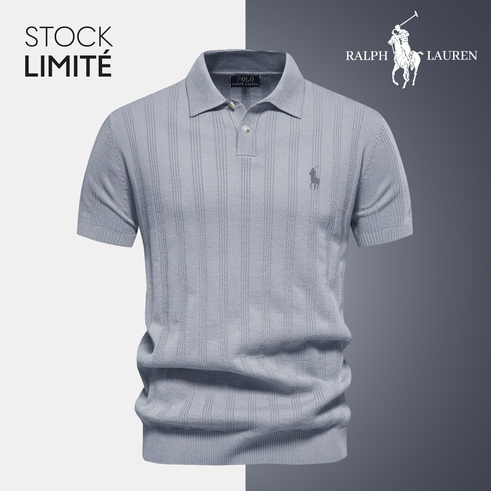 Polo Uomo a Maglia Testurizzata RL