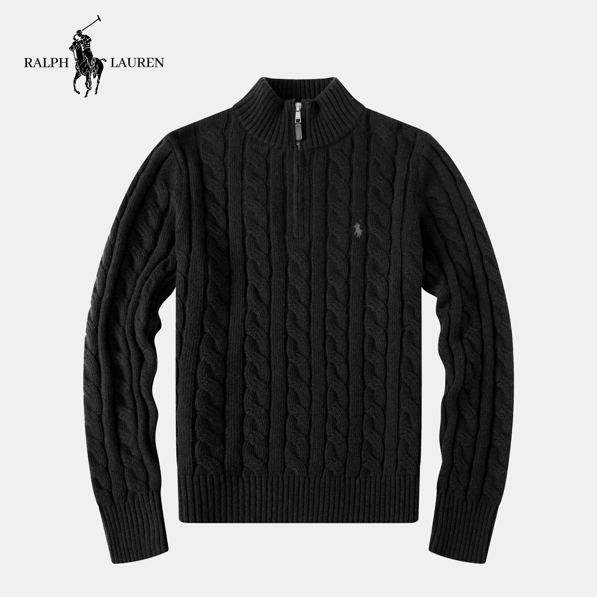 "Maglione Treccia in Cachemire RL (SALDI DI FINE SERIE)