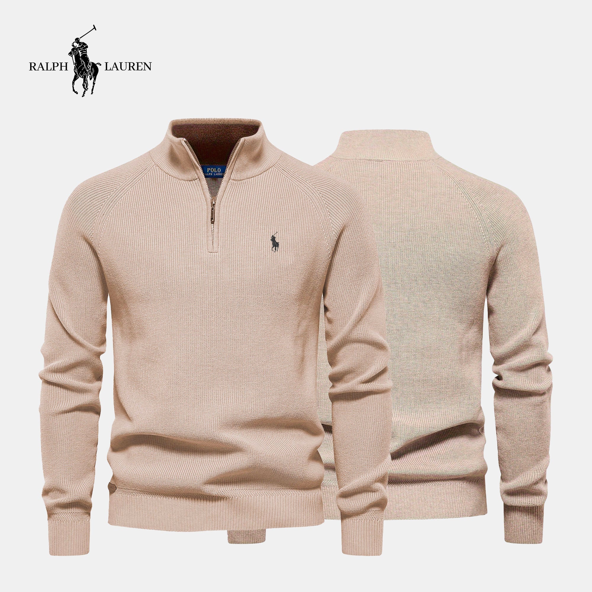 Maglione con Collo con Zip R&L (SALDI DI FINE SERIE)