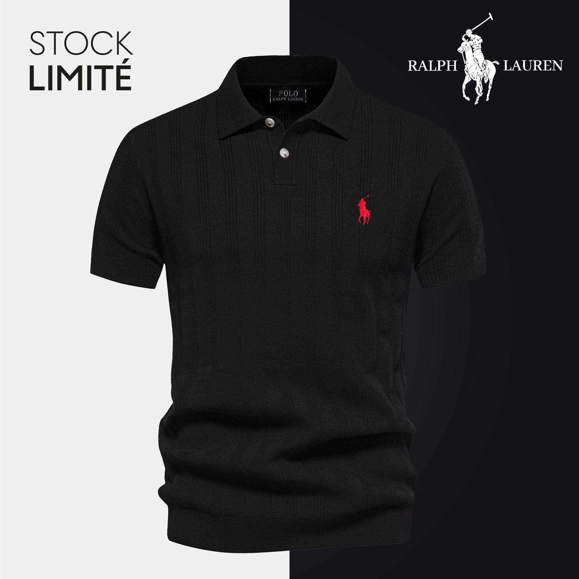 Polo Uomo a Maglia Testurizzata RL