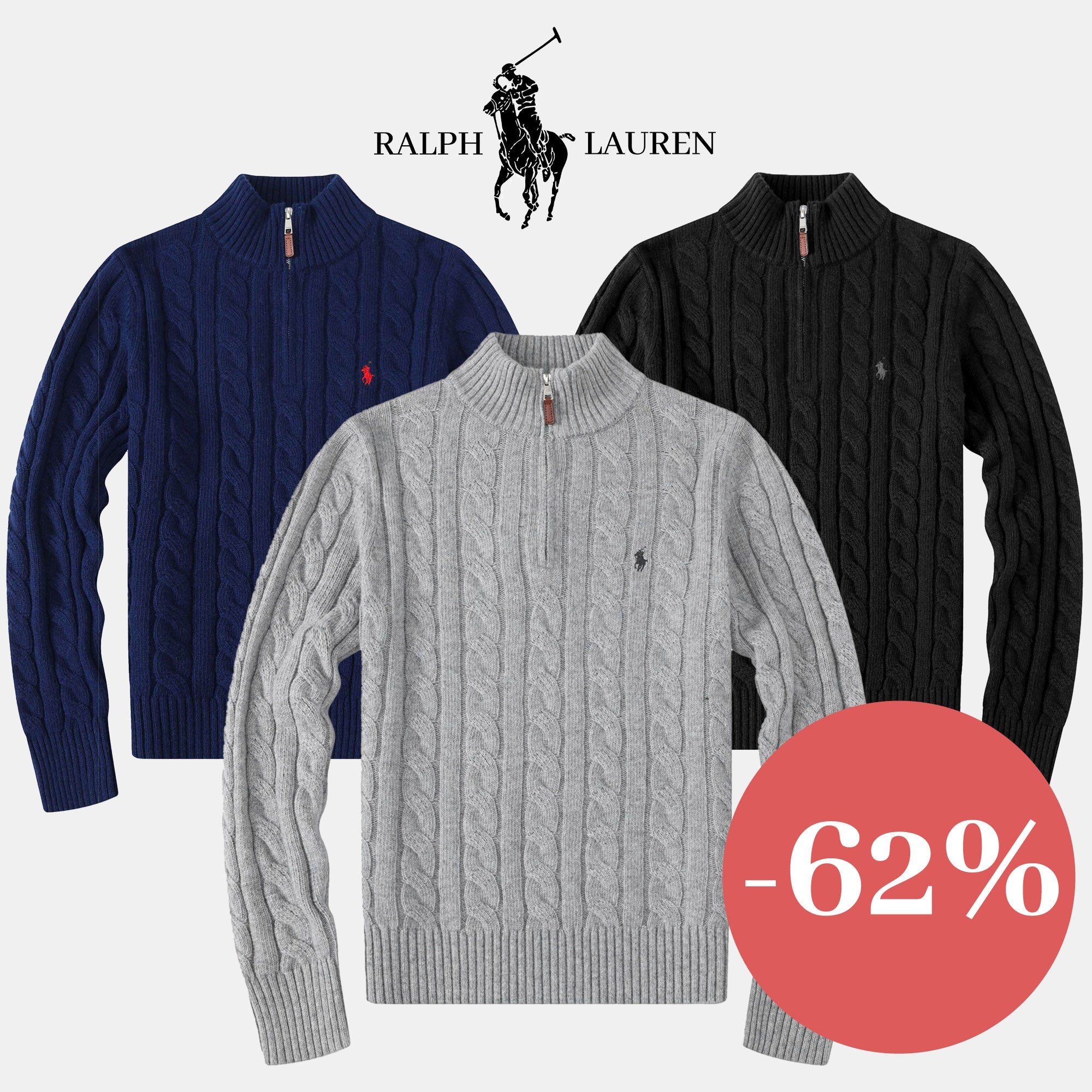 "Maglione Treccia in Cachemire RL (SALDI DI FINE SERIE)